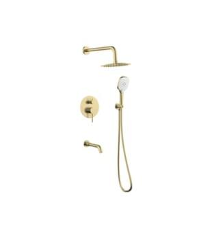 ARKA-E FAS-9002BGD Bathroom Sink Faucet in Brushed Gold/Brushed Gold