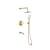 Arka FAS-9002BGD Bathroom Sink Faucet in Brushed Gold/Brushed Gold