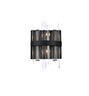 ARKA-E 2200W8BK Vanity Light in Black/Black