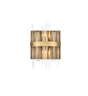 ARKA-E 2200W8SG Vanity Light in Satin Gold/Satin Gold