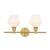 ARKA-E LD2313BR Vanity Light in Brass/Brass