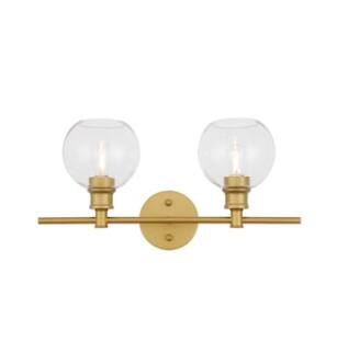 ARKA-E LD2314BR Vanity Light in Brass/Brass