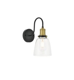 ARKA-E LD4013W6BRB Vanity Light in Black/Brass/Black