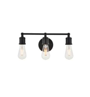 ARKA-E LD4028W16BK Vanity Light in Black/Black