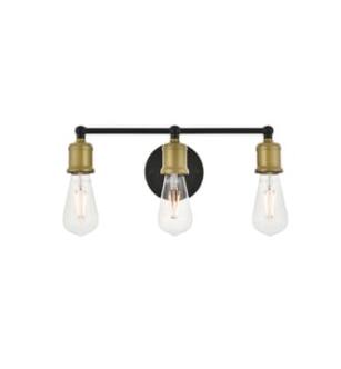 ARKA-E LD4028W16BRB Vanity Light in Brass/Black/Black