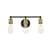 ARKA-E LD4028W16BRB Vanity Light in Brass/Black/Black