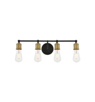 ARKA-E LD4028W22BRB Vanity Light in Brass/Black/Black