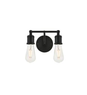 ARKA-E LD4028W9BK Vanity Light in Black/Black
