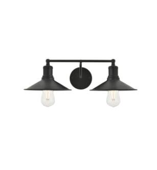 ARKA-E LD4033W21BK Vanity Light in Black/Black