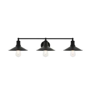 ARKA-E LD4033W33BK Vanity Light in Black/Black