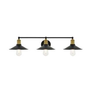 ARKA-E LD4033W33BRB Vanity Light in Brass/Black/Black