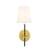 ARKA-E LD6004W6BRBK Vanity Light in Brass/Brass/Black