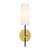 ARKA-E LD6004W5BRBK Vanity Light in Brass/Brass/Black