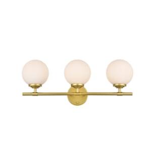 ARKA-E LD7301W24BRA Vanity Light in Brass/Frosted White/Brass