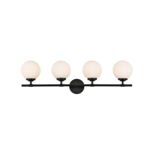 ARKA-E LD7301W33BLK Vanity Light in Black/Frosted White/Black
