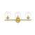 ARKA-E LD7302W24BRA Vanity Light in Brass/Clear/Brass