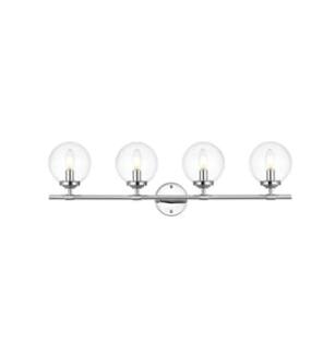 ARKA-E LD7302W33CH Vanity Light in Chrome/Clear/Chrome
