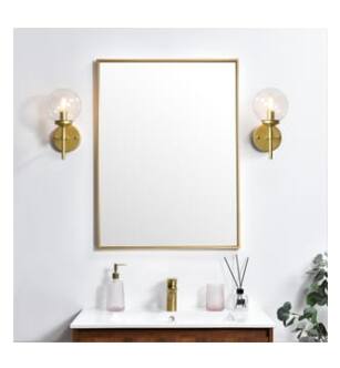 ARKA-E LD7302W6BRA Vanity Light in Brass/Clear/Brass