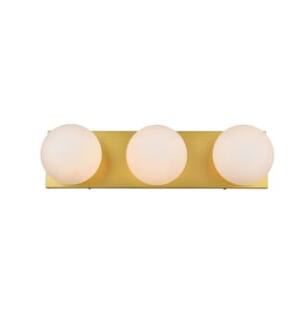 ARKA-E LD7303W22BRA Vanity Light in Brass/Frosted White/Brass