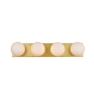 ARKA-E LD7303W31BRA Vanity Light in Brass/Frosted White/Brass