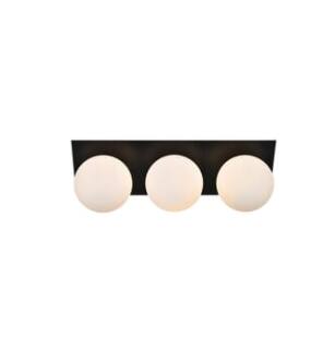 ARKA-E LD7304W22BLK Vanity Light in Black/Frosted White/Black