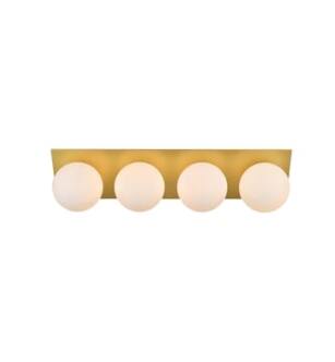 ARKA-E LD7304W29BRA Vanity Light in Brass/Frosted White/Brass