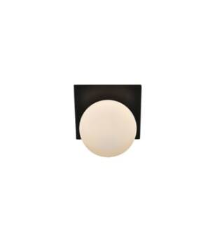 ARKA-E LD7304W7BLK Vanity Light in Black/Frosted White/Black