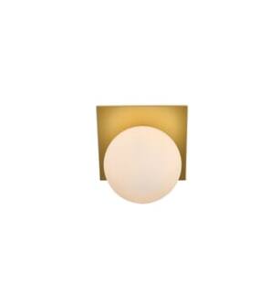 ARKA-E LD7304W7BRA Vanity Light in Brass/Frosted White/Brass