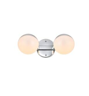 ARKA-E LD7305W13CH Vanity Light in Chrome/Frosted White/Chrome