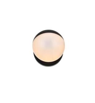 ARKA-E LD7305W5BLK Vanity Light in Black/Frosted White/Black