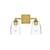 ARKA-E LD7307W15BRA Vanity Light in Brass/Clear/Brass