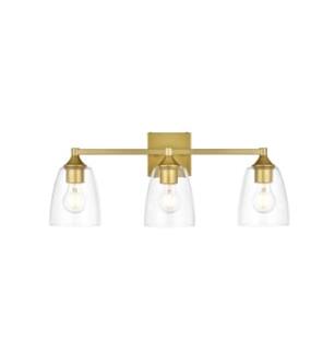 ARKA-E LD7307W24BRA Vanity Light in Brass/Clear/Brass