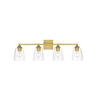 ARKA-E LD7307W32BRA Vanity Light in Brass/Clear/Brass