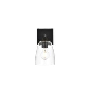 ARKA-E LD7307W5BLK Vanity Light in Black/Clear/Black