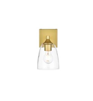 ARKA-E LD7307W5BRA Vanity Light in Brass/Clear/Brass