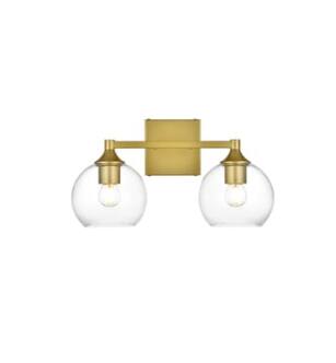 ARKA-E LD7308W16BRA Vanity Light in Brass/Clear/Brass