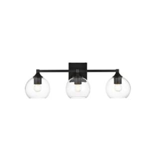 ARKA-E LD7308W25BLK Vanity Light in Black/Clear/Black