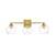 ARKA-E LD7308W25BRA Vanity Light in Brass/Clear/Brass