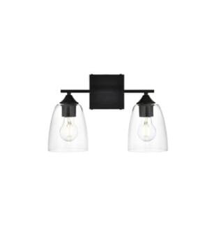 ARKA-E LD7309W15BLK Vanity Light in Black/Clear/Black
