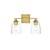 ARKA-E LD7309W15BRA Vanity Light in Brass/Clear/Brass