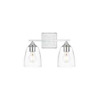 ARKA-E LD7309W15CH Vanity Light in Chrome/Clear/Chrome