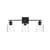 ARKA-E LD7309W24BLK Vanity Light in Black/Clear/Black