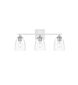 ARKA-E LD7309W24CH Vanity Light in Chrome/Clear/Chrome