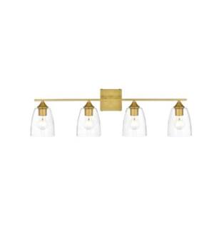 ARKA-E LD7309W34BRA Vanity Light in Brass/Clear/Brass
