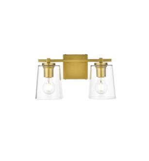 ARKA-E LD7310W14BRA Vanity Light in Brass/Clear/Brass