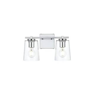 ARKA-E LD7310W14CH Vanity Light in Chrome/Clear/Chrome