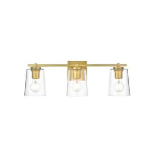 ARKA-E LD7310W23BRA Vanity Light in Brass/Clear/Brass