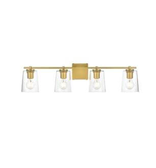 ARKA-E LD7310W33BRA Vanity Light in Brass/Clear/Brass