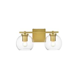 ARKA-E LD7311W15BRA Vanity Light in Brass/Clear/Brass