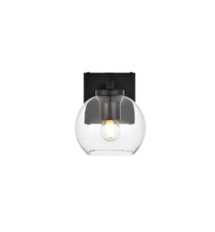 ARKA-E LD7311W6BLK Vanity Light in Black/Clear/Black